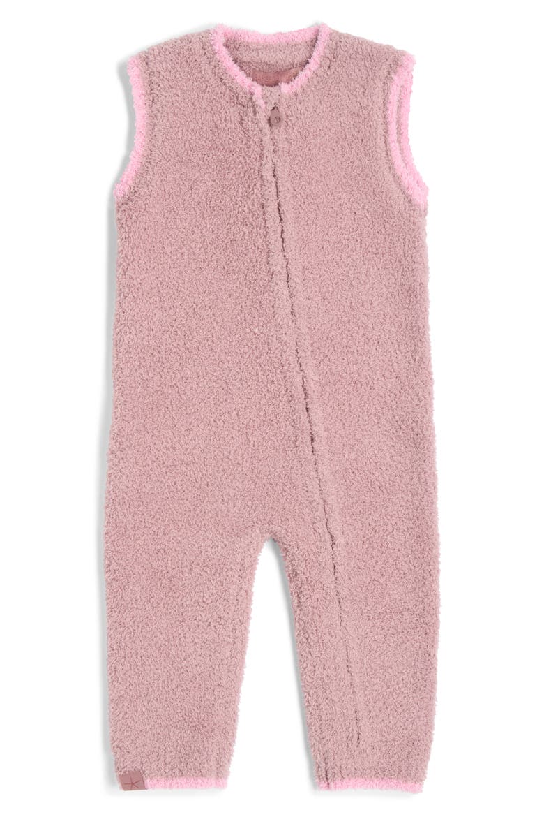 CozyChic® Baby Sleeveless Zip Onesie, Main, color, TEABERRY-BARBIE PINK