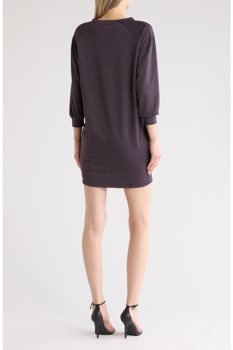 Relax With Me Long Sleeve Sweater Dress, Alternate, color, EGGPLANT