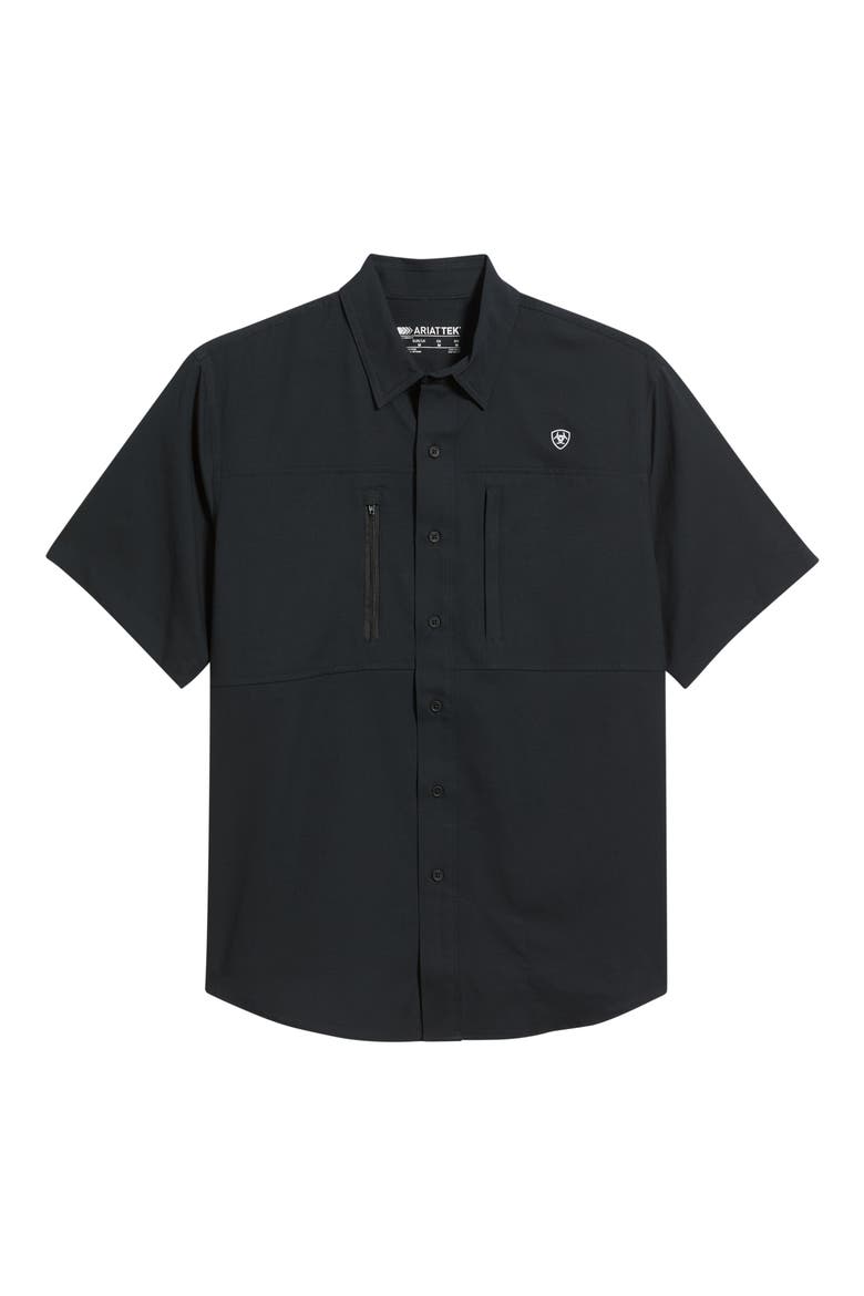VentTEK Performance Button Up Shirt, Alternate, color, BLACK