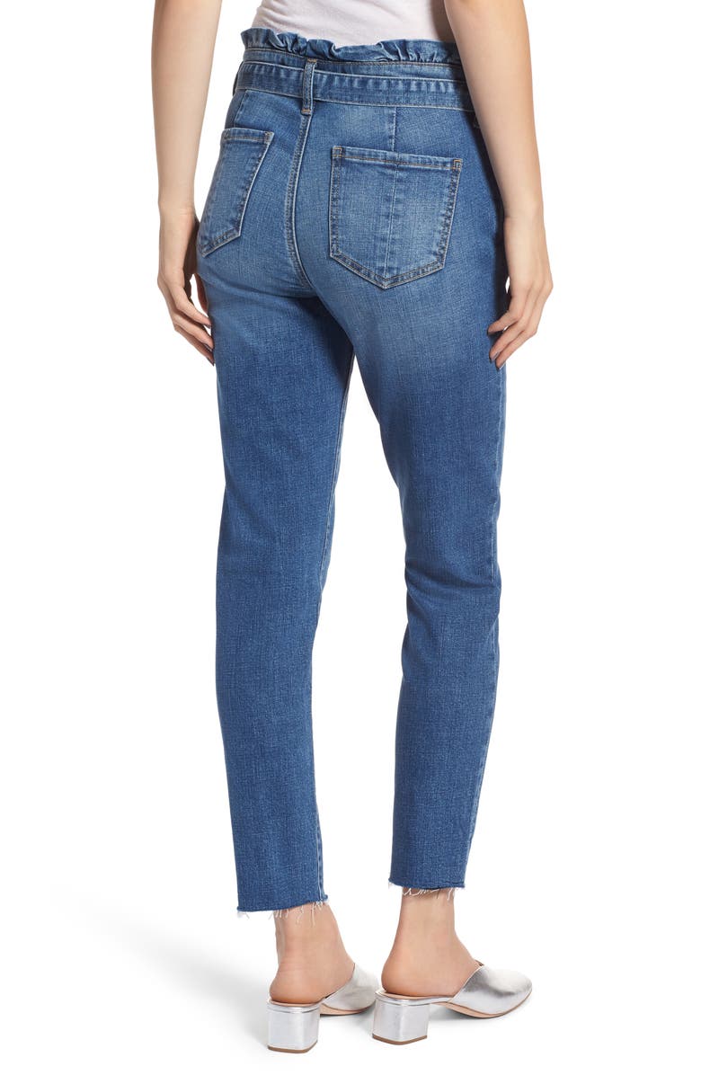 Prosperity Denim Paperbag Waist Skinny Jeans, Alternate, color, 