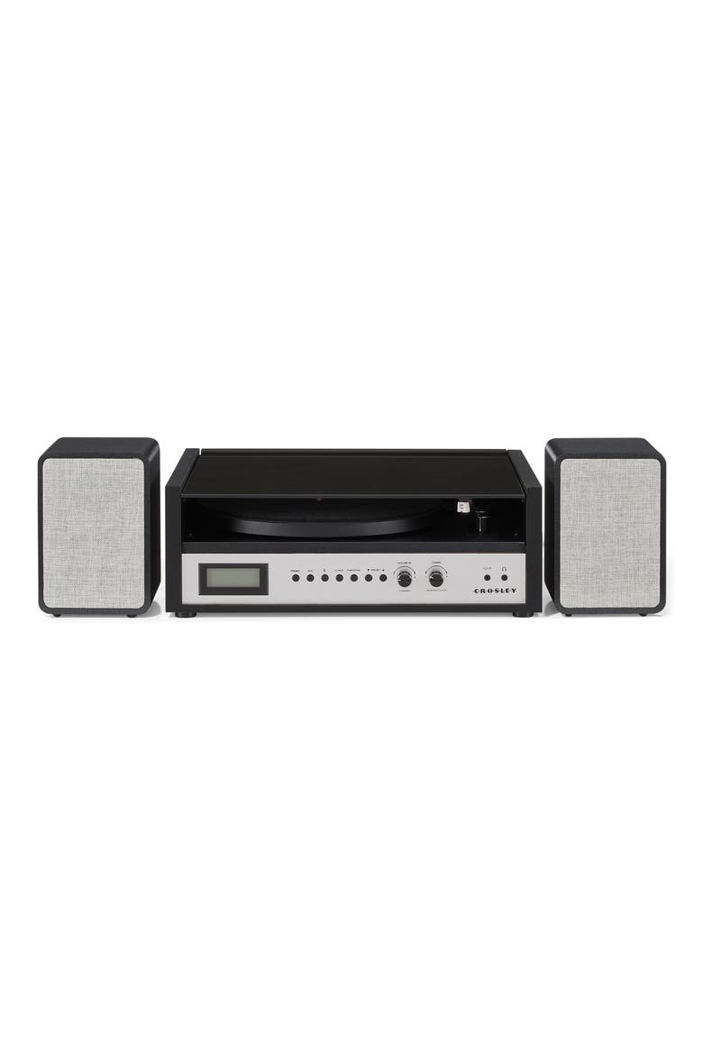 Coda Record Player with Speakers, Main, color, BLACK