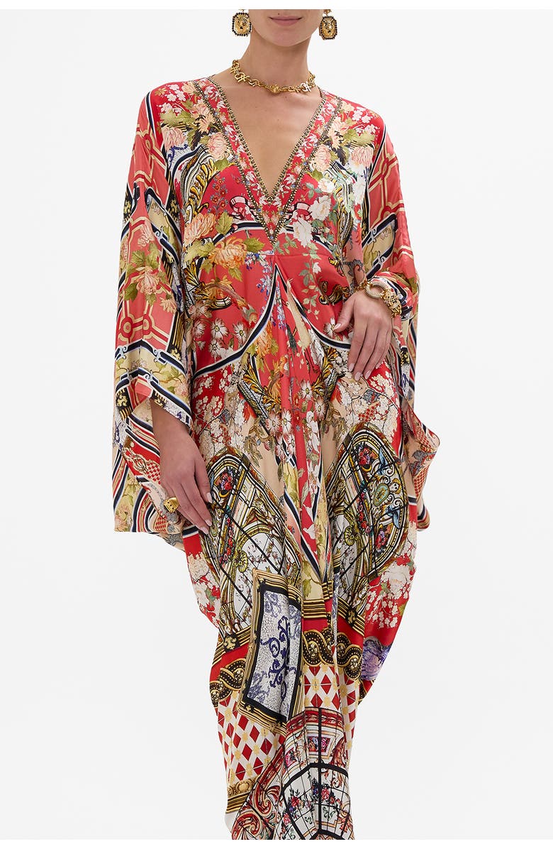 Camilla T Shape Long Kaftan Lisboa Luxe, Alternate, color, 