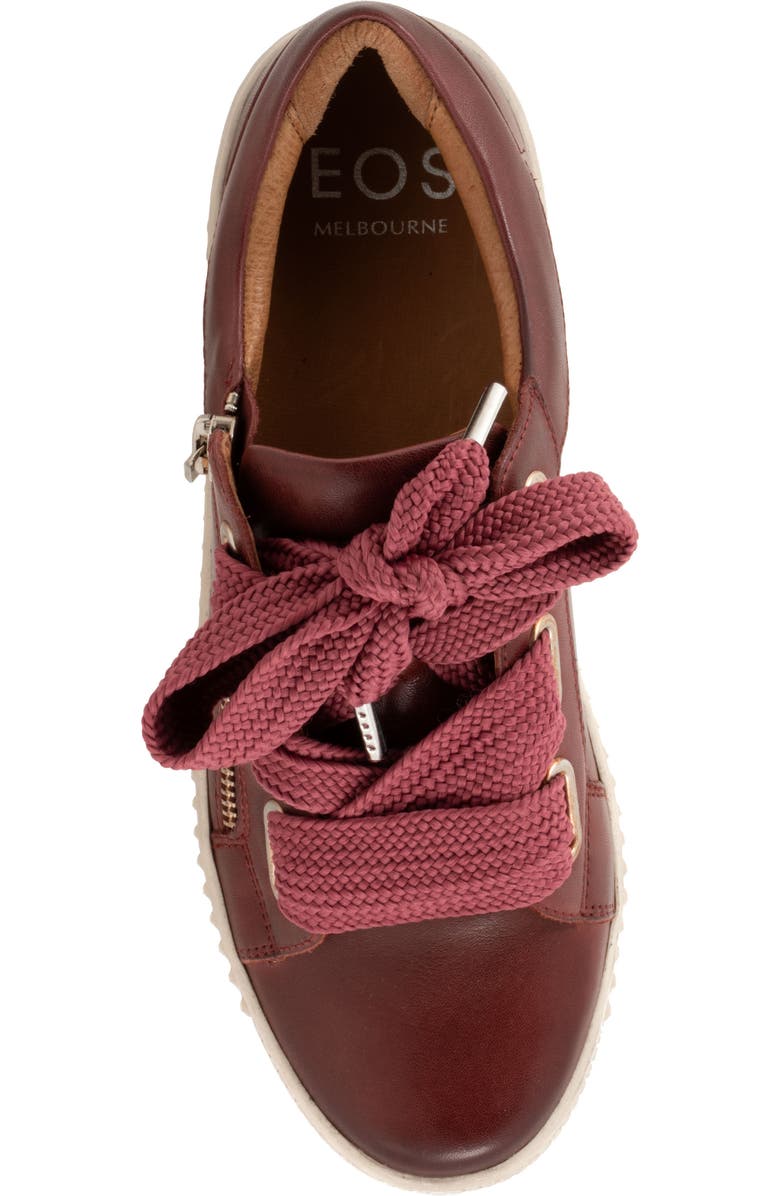 EOS FOOTWEAR Jovi Zip Sneaker, Alternate, color, Bordeaux