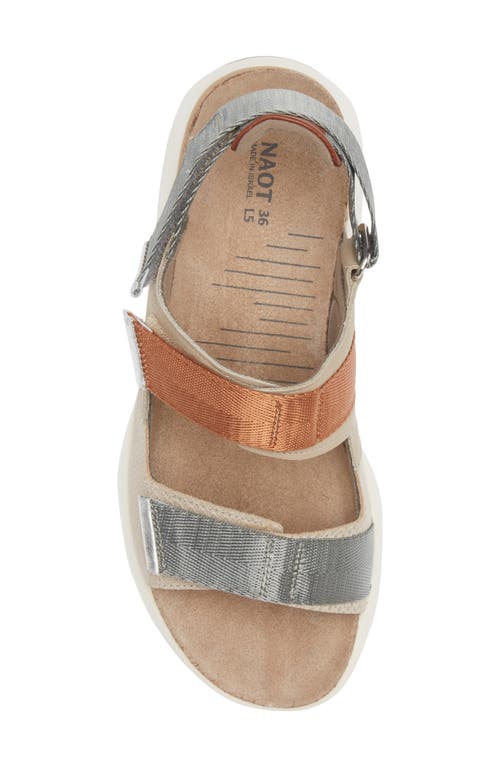 Naot Odyssey Slingback Sandal In Beige Lizard/soft Beige