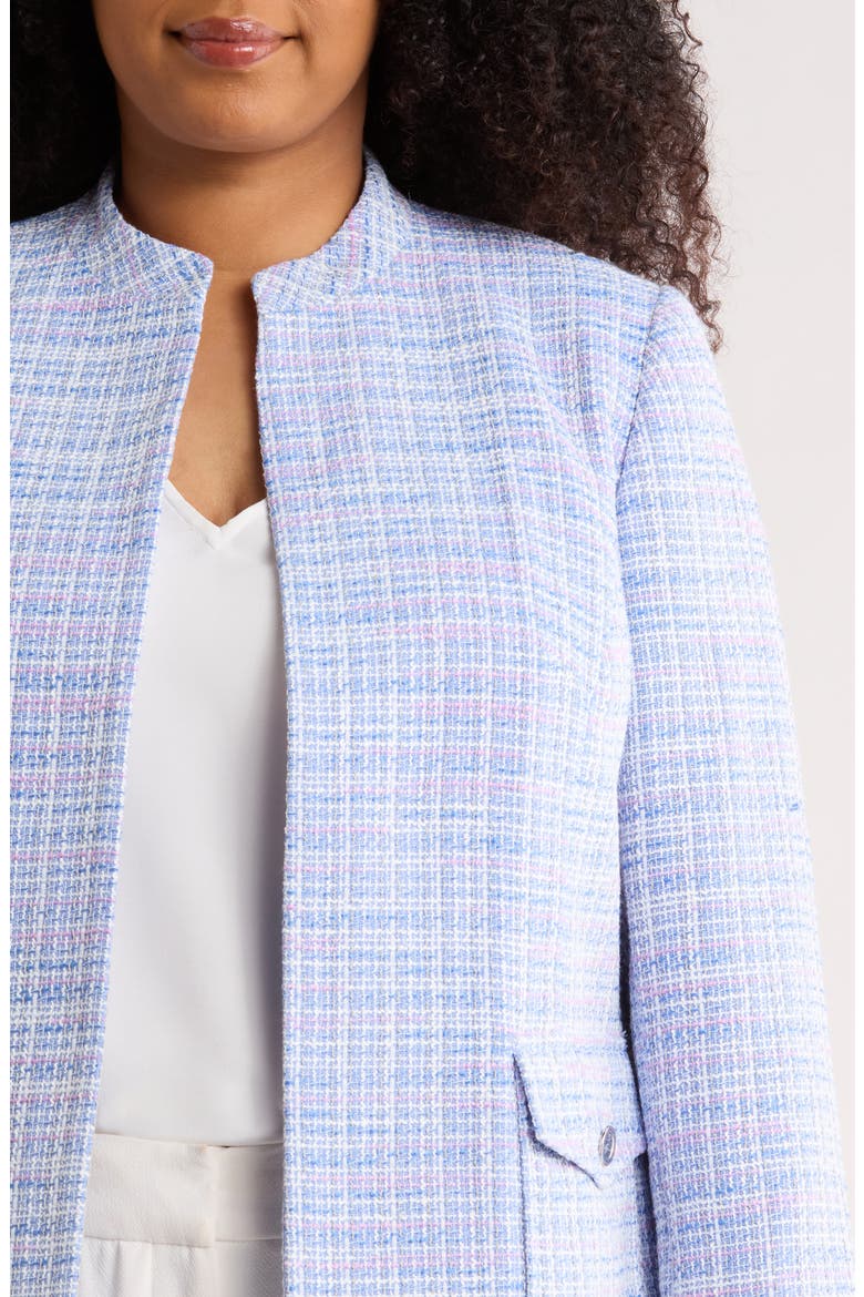 Stand Collar Tweed Jacket, Alternate, color, PARIS BLEU MULTI