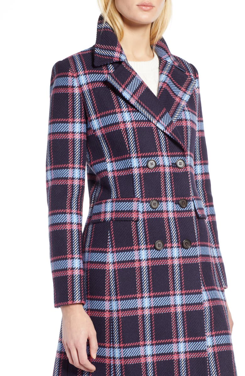 Halogen<sup>®</sup> x Atlantic-Pacific Long Plaid Coat, Alternate, color,