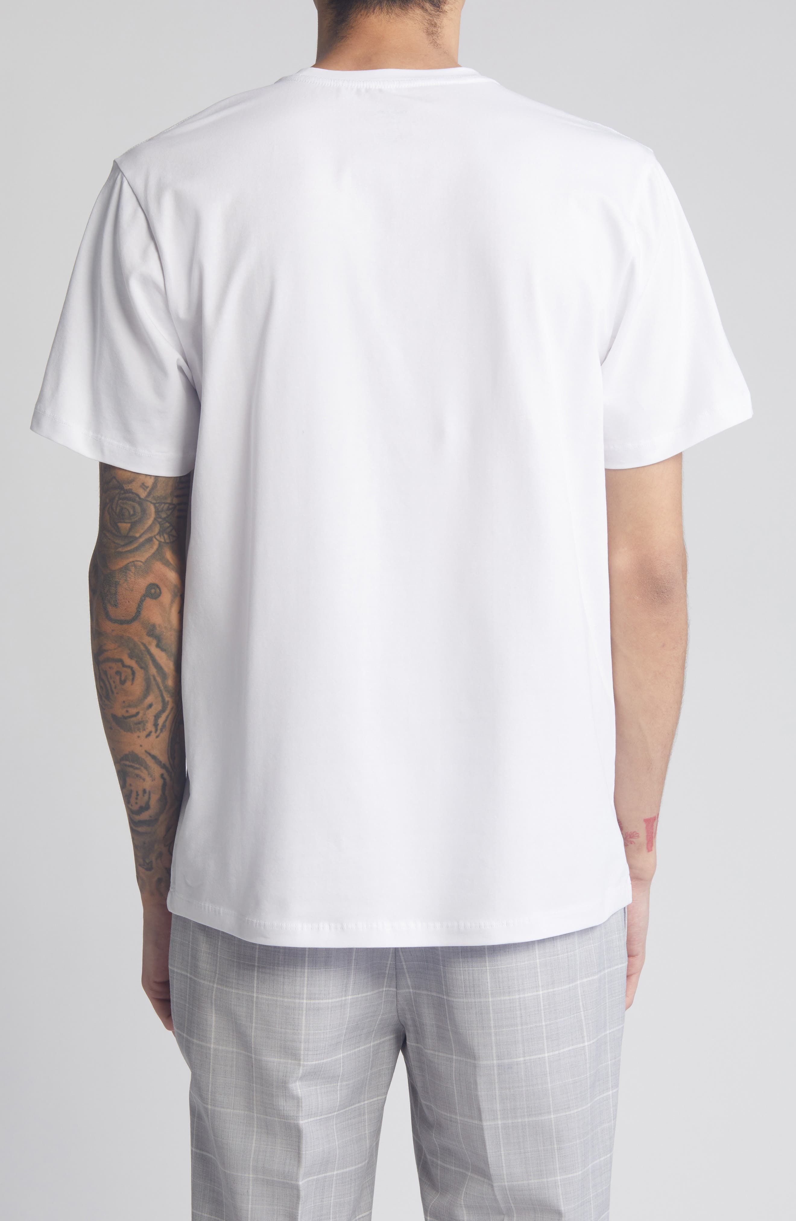 Crewneck Stretch Cotton T-Shirt - image 4