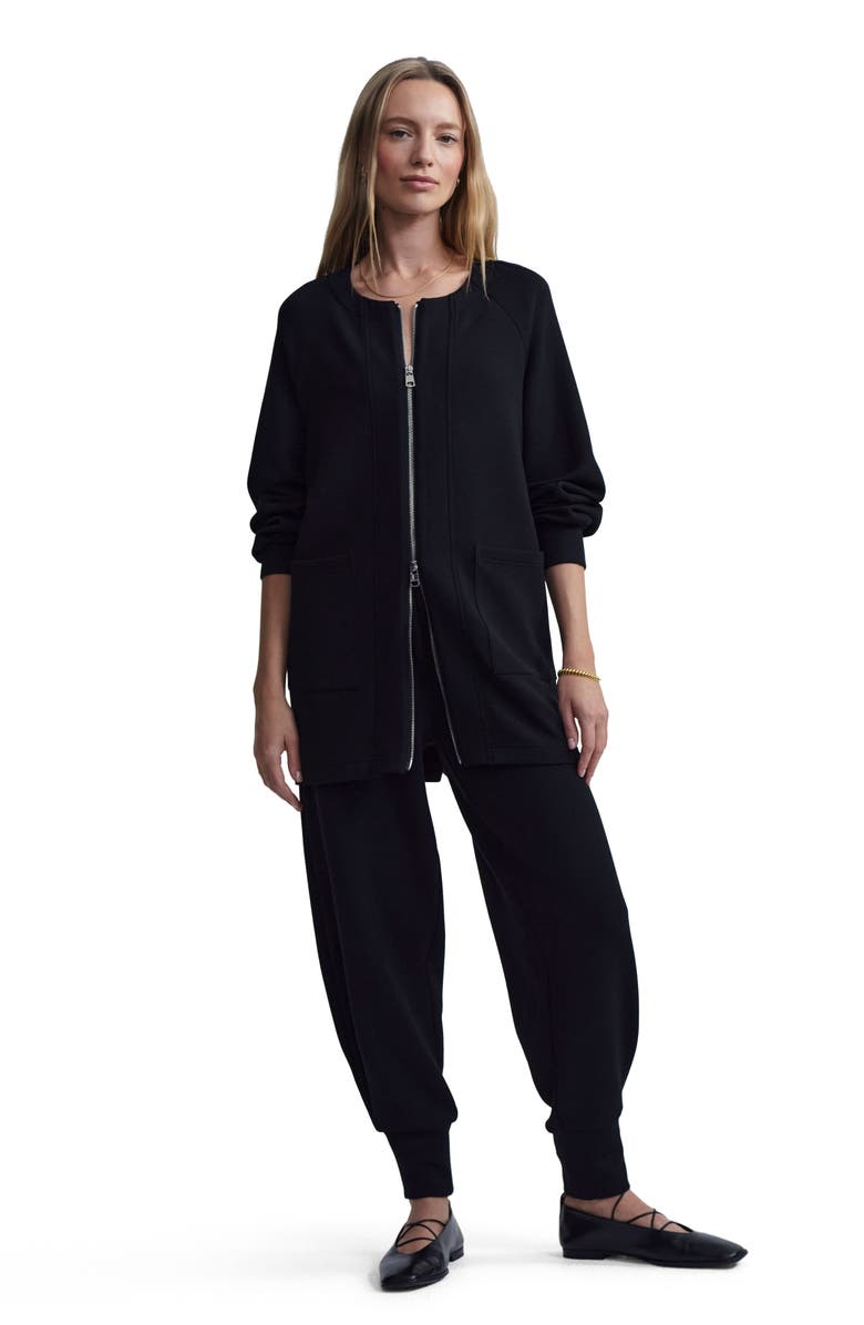 Varley Augusta DoubleSoft<sup>®</sup> Zip-Up Sweatshirt, Alternate, color, Black