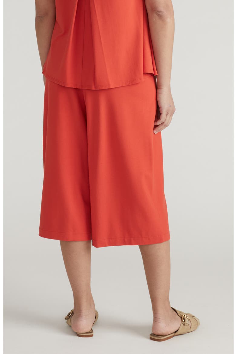 Casual Cotton Culottes, Alternate, color, SHORELINE SUNSET RED