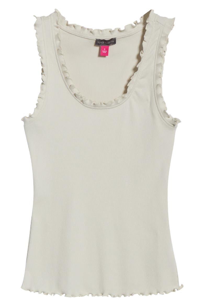 Ruffle Rib Tank, Alternate, color, BIRCH