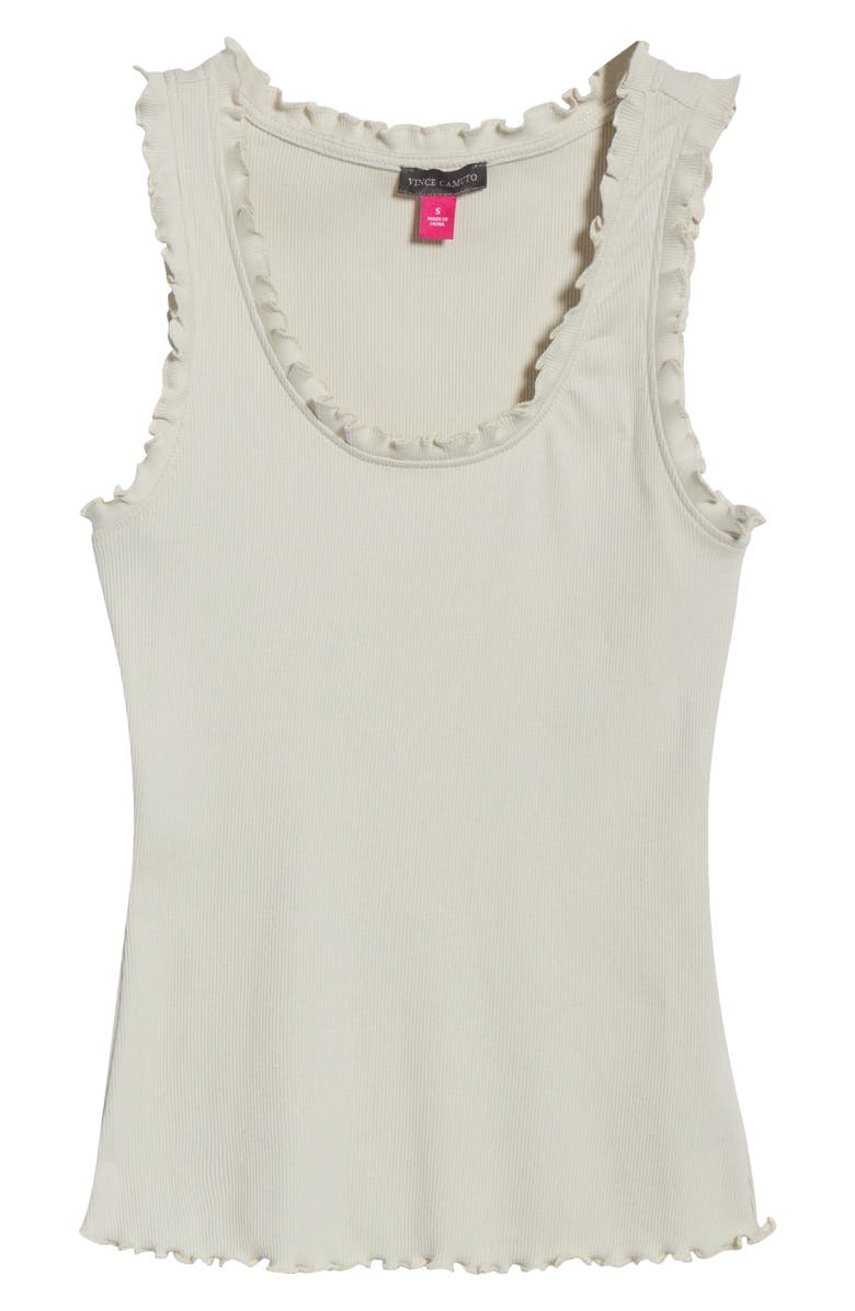 Vince Camuto Ruffle Rib Tank, Main, color, Birch