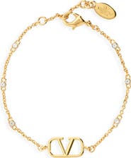 Valentino VLOGO Signature Swarovski Crystal Bracelet
