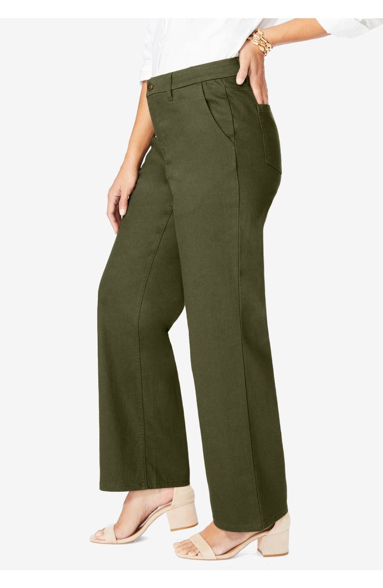 Jessica London True Fit Stretch Denim Wide Leg Jean, Alternate, color, Indigo