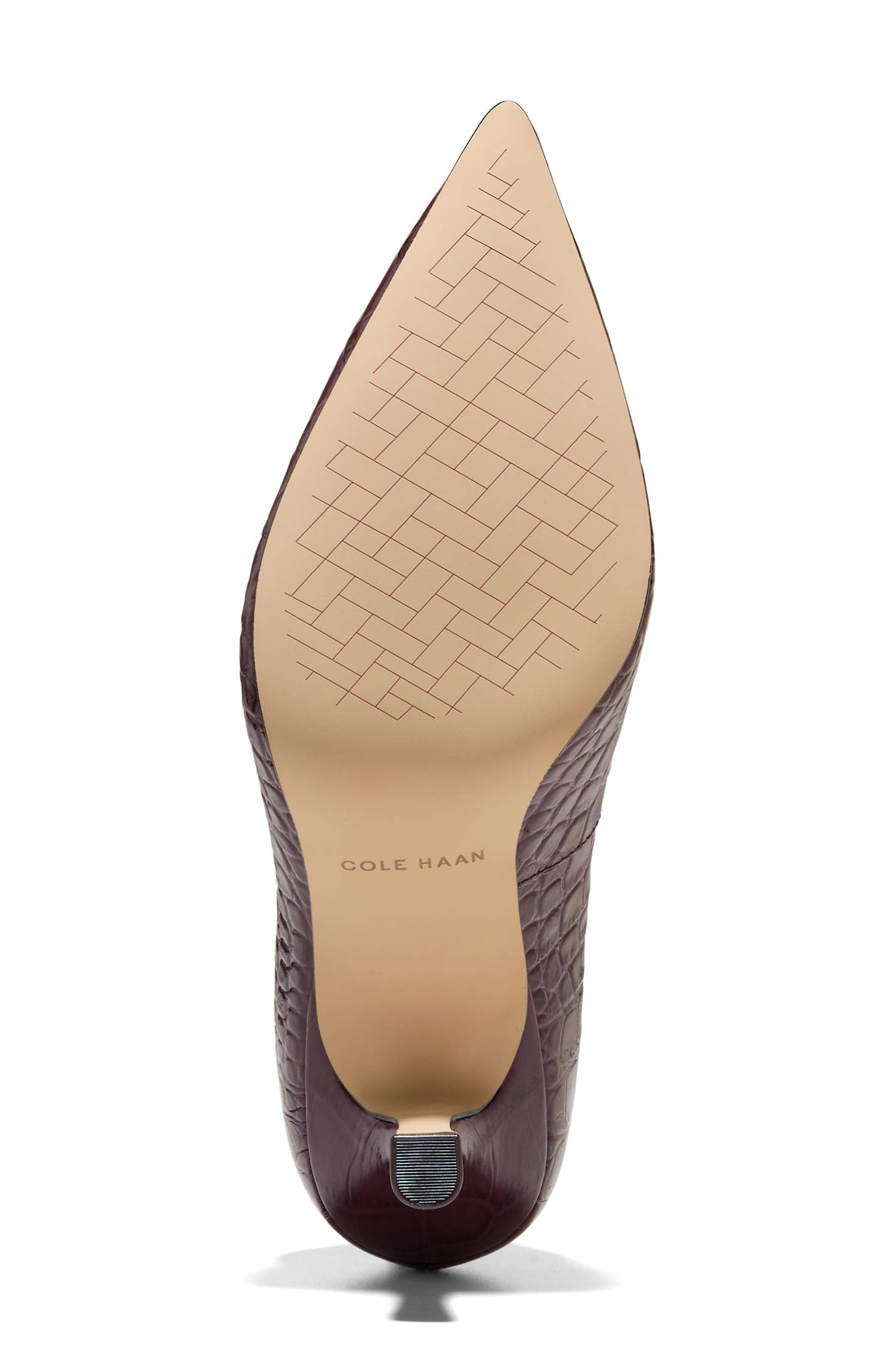 Hansell Pointed Toe Pump, Alternate, color, BLOODSTONE CROC PRINT LEATHER