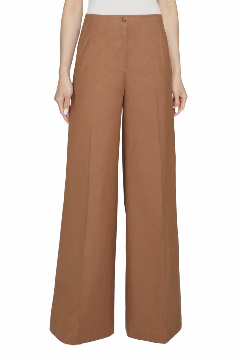 Santorelli Lily Wide Leg Pant in Stretch Cotton Blend, Alternate, color, 