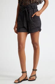 Isabel Marant Étoile Sereni Waist Tie Cotton Shorts