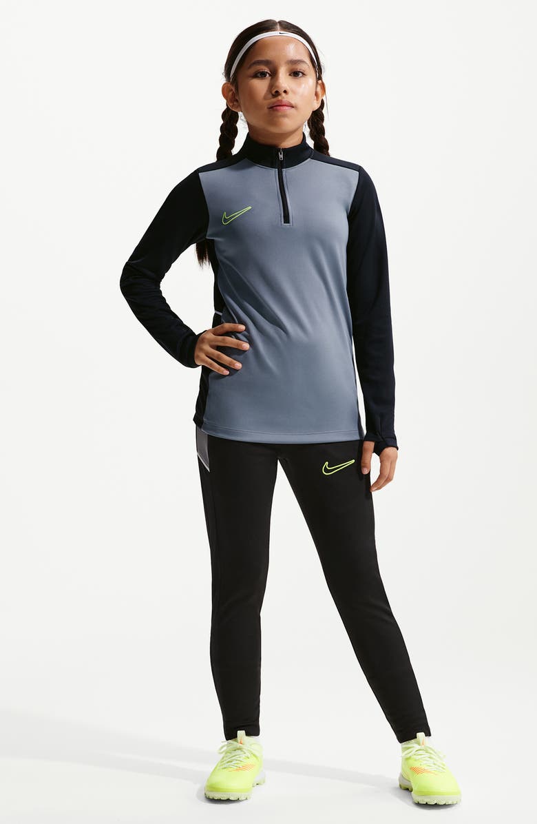 Nike Kids' Academy Dri-FIT Soccer Pants, Main, color, Black/ Grey/ Hot Punch/ Volt