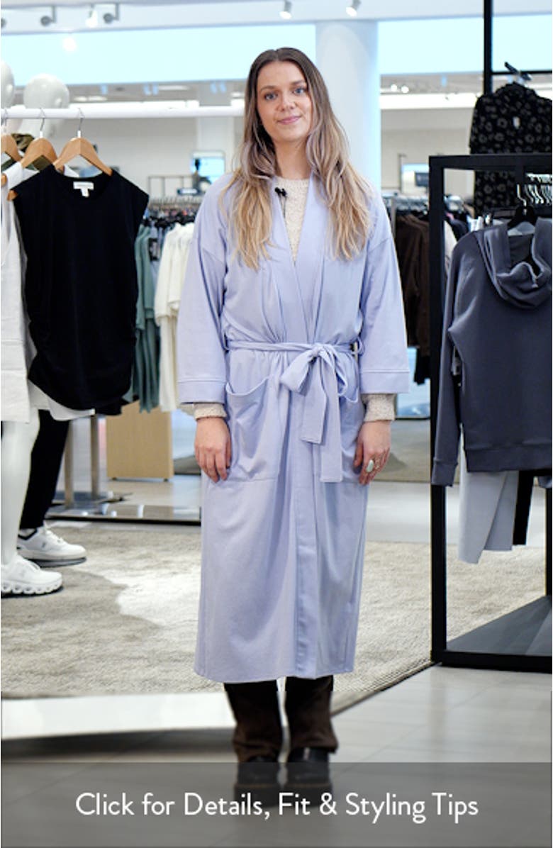 Three Quarter Sleeve Organic Cotton Robe, sales video thumbnail