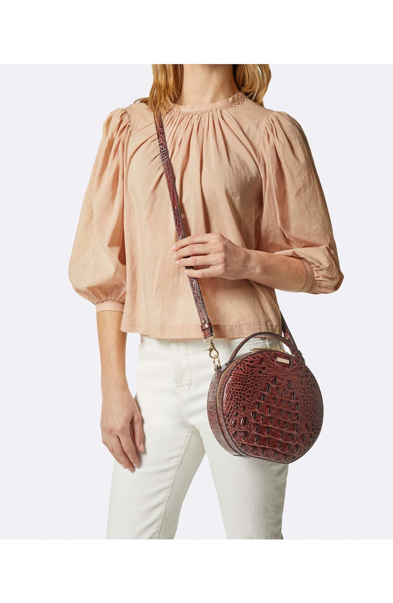 Brahmin Lane Croc Embossed Leather Crossbody Bag, Alternate, color,