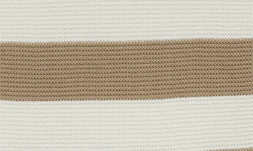Max Mara Sante Stripe Cotton Sweater In Beige