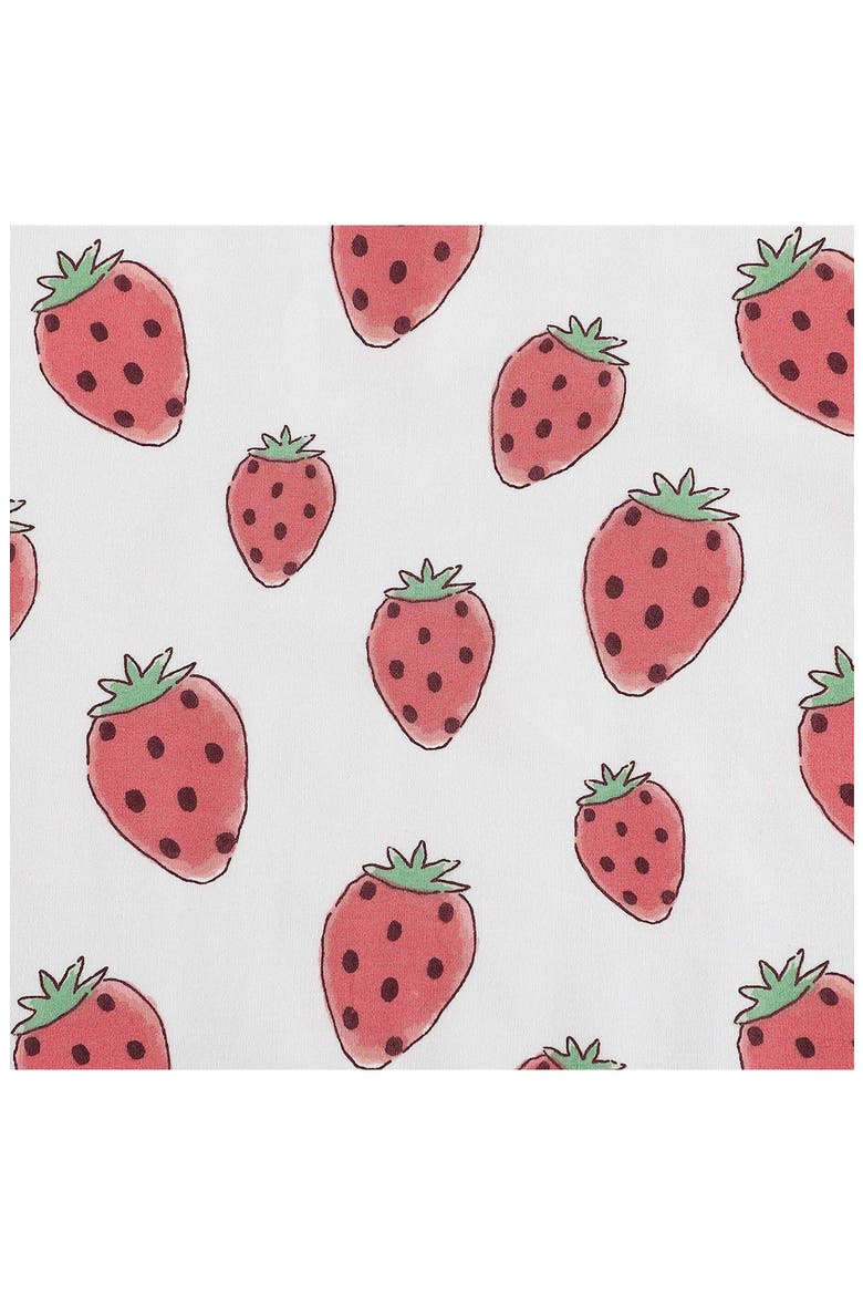 Strawberry Picnic 200 Thread Count Cotton Percale Sheet Set, Alternate, color, PINK