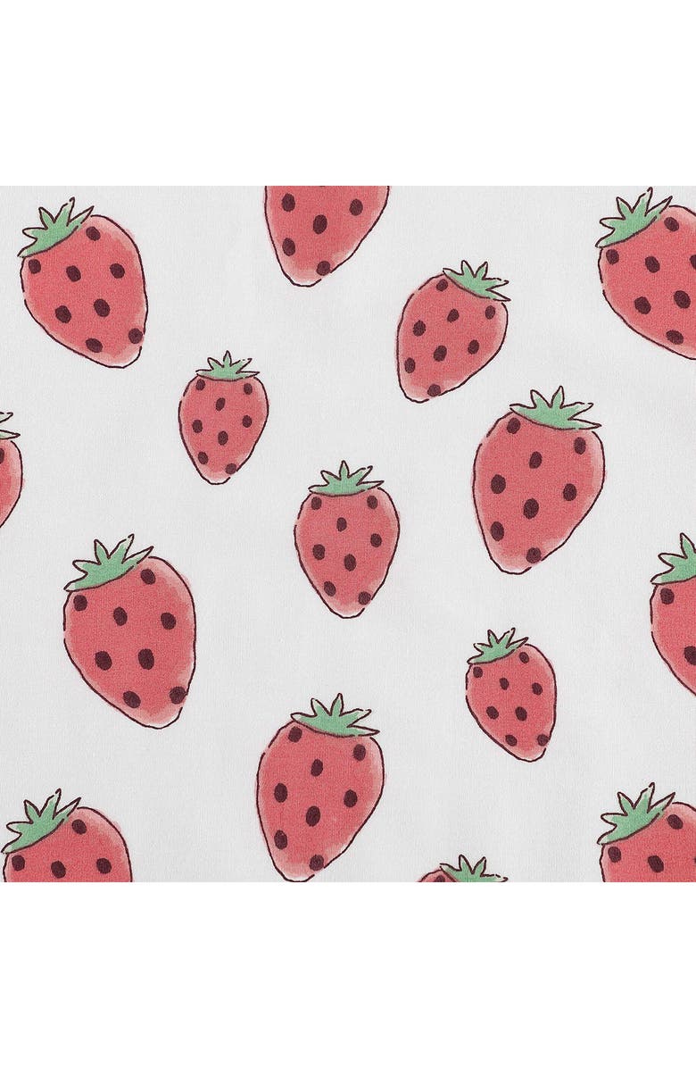 POPPY AND FRITZ Strawberry Picnic 200 Thread Count Cotton Percale Sheet Set, Alternate, color, Pink