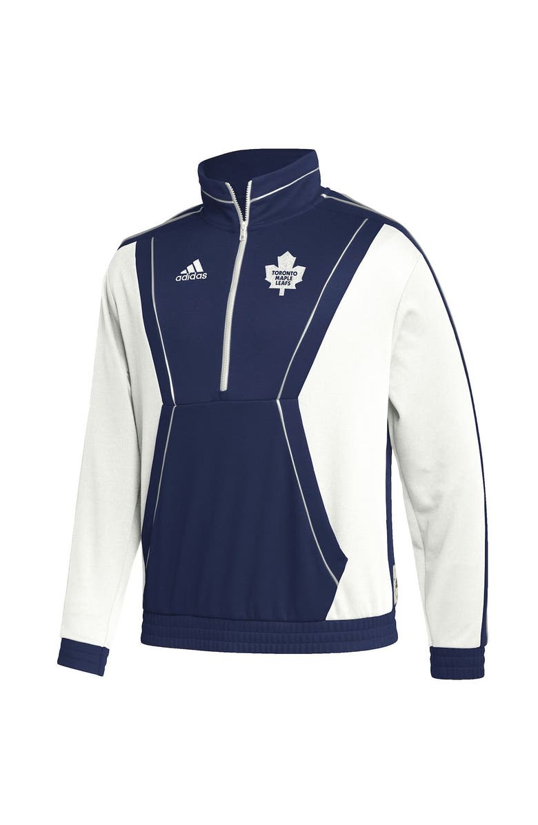 adidas Men's adidas Blue Toronto Maple Leafs Team Classics Half-Zip Jacket, Alternate, color,