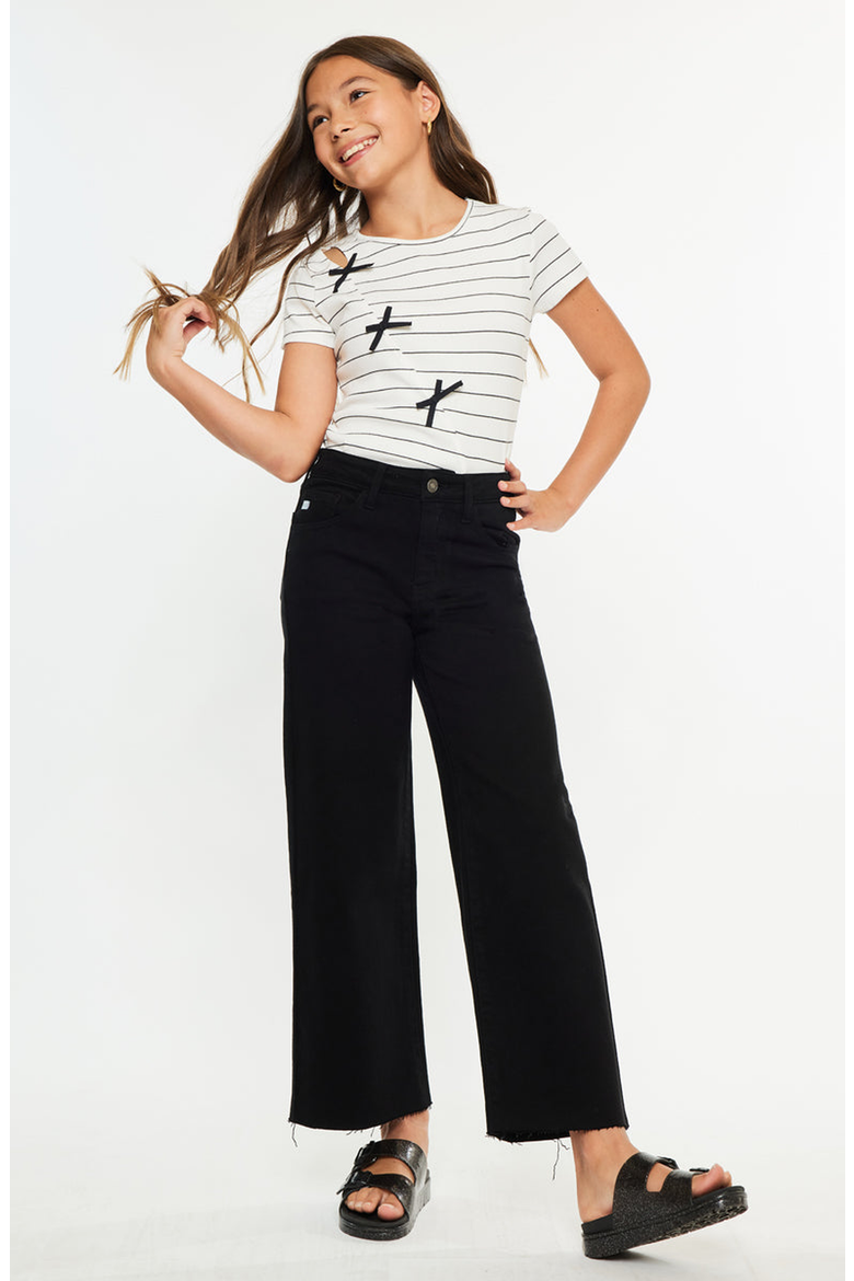 Berlin High Rise Crop Wide Leg Jeans, Alternate, color, Black