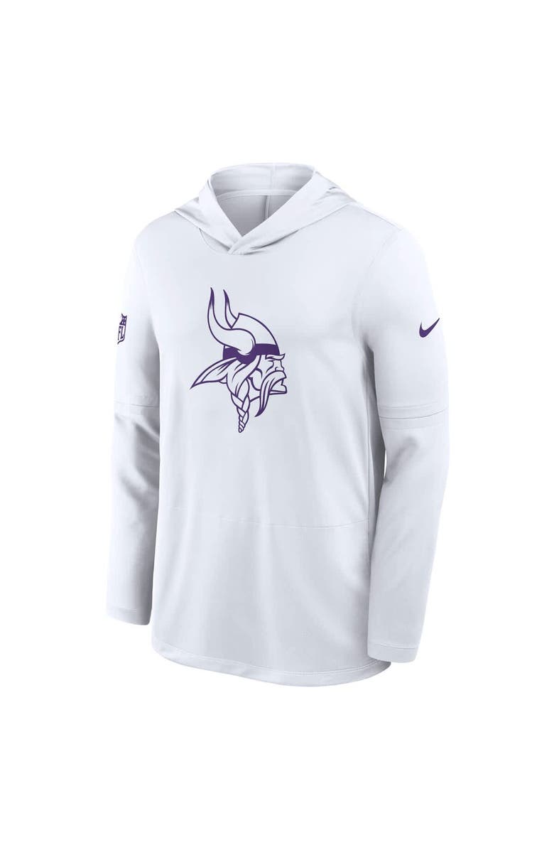 Nike Men's Nike White Minnesota Vikings Sideline Option Read Dri-FIT Long Sleeve Hoodie T-Shirt, Alternate, color, White