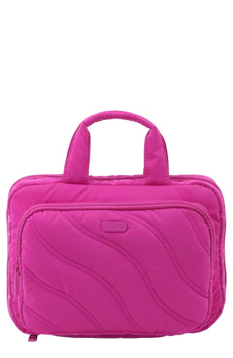 Wavy Quilted Cosmetics Travel Organizer