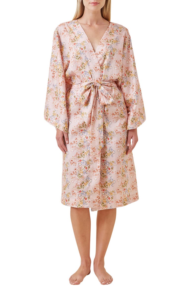Papinelle Molly Cotton Sateen Midi Robe, Main, color, Pink