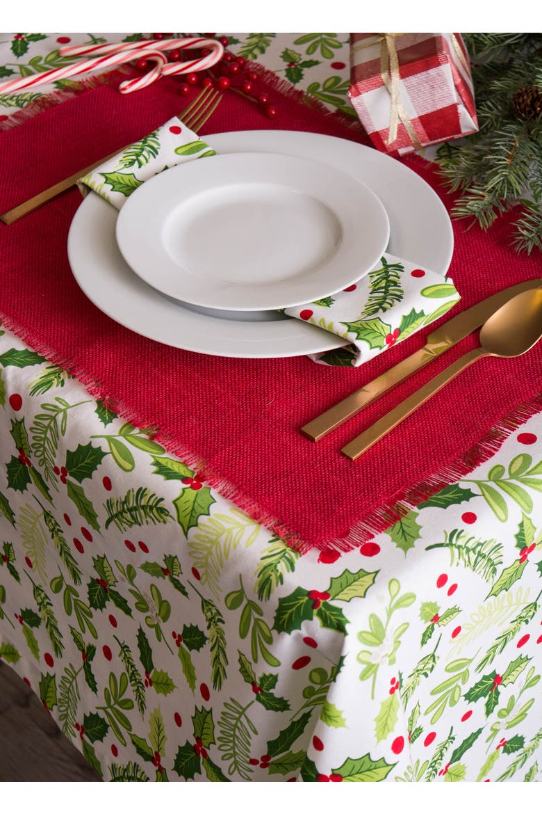 Tango Red Jute Placemat Set/6, Alternate, color, Tango Red