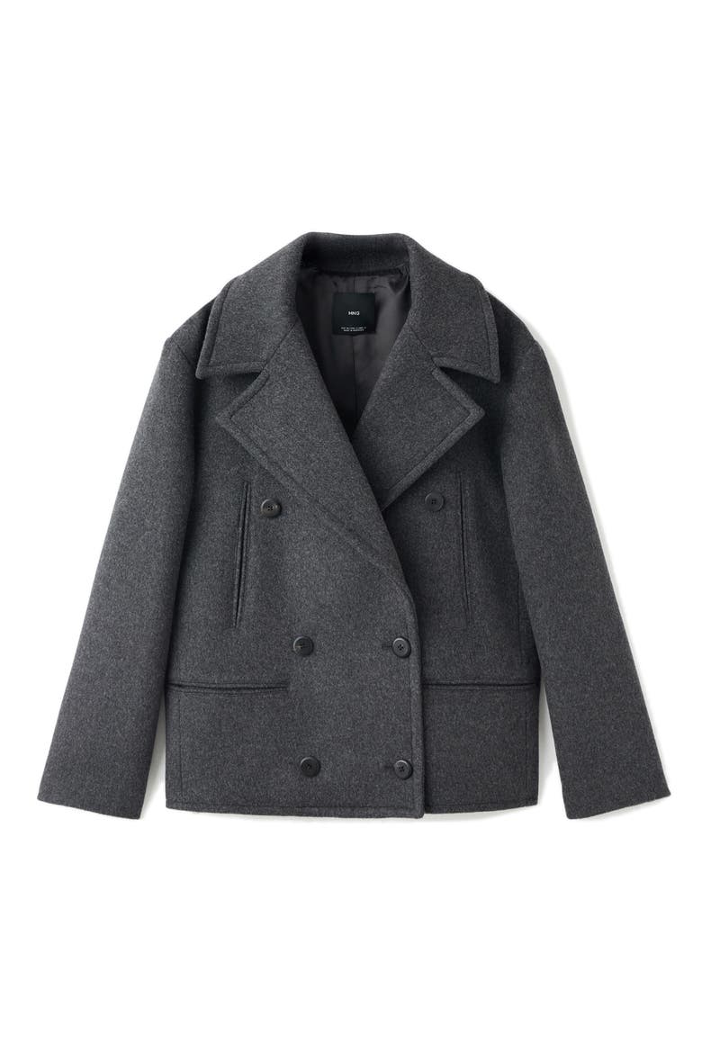 Selection Wool Blend Peacoat, Alternate, color, GRAY