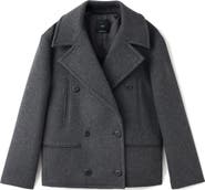 MANGO Selection Wool Blend Peacoat