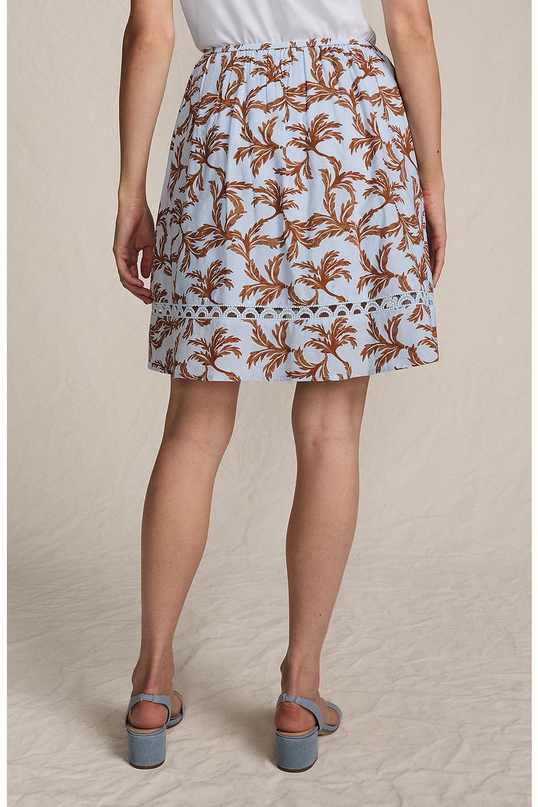 Voile Ladder Trim Mini Skirt, Alternate, color, Soft Ice Blue Leaves