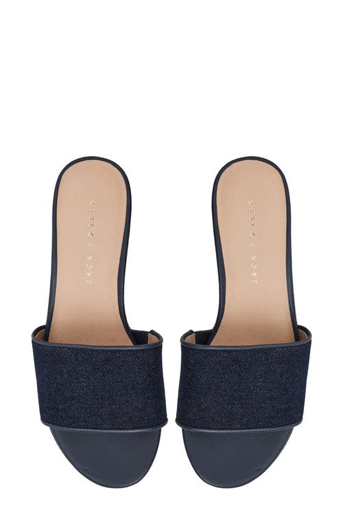 Jack Rogers Bay Platform Wedge Sandal In Blue