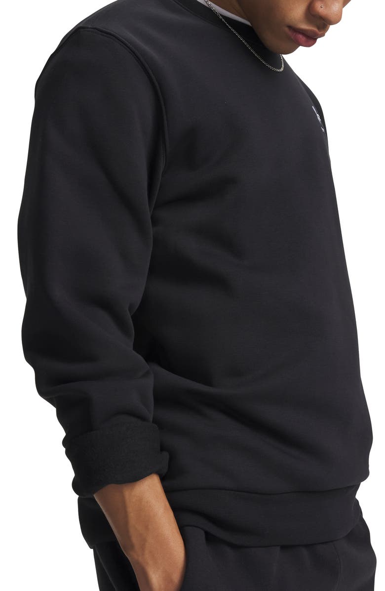 Under Armour UA Icon Fleece Crewneck T-Shirt, Alternate, color, 001 Black