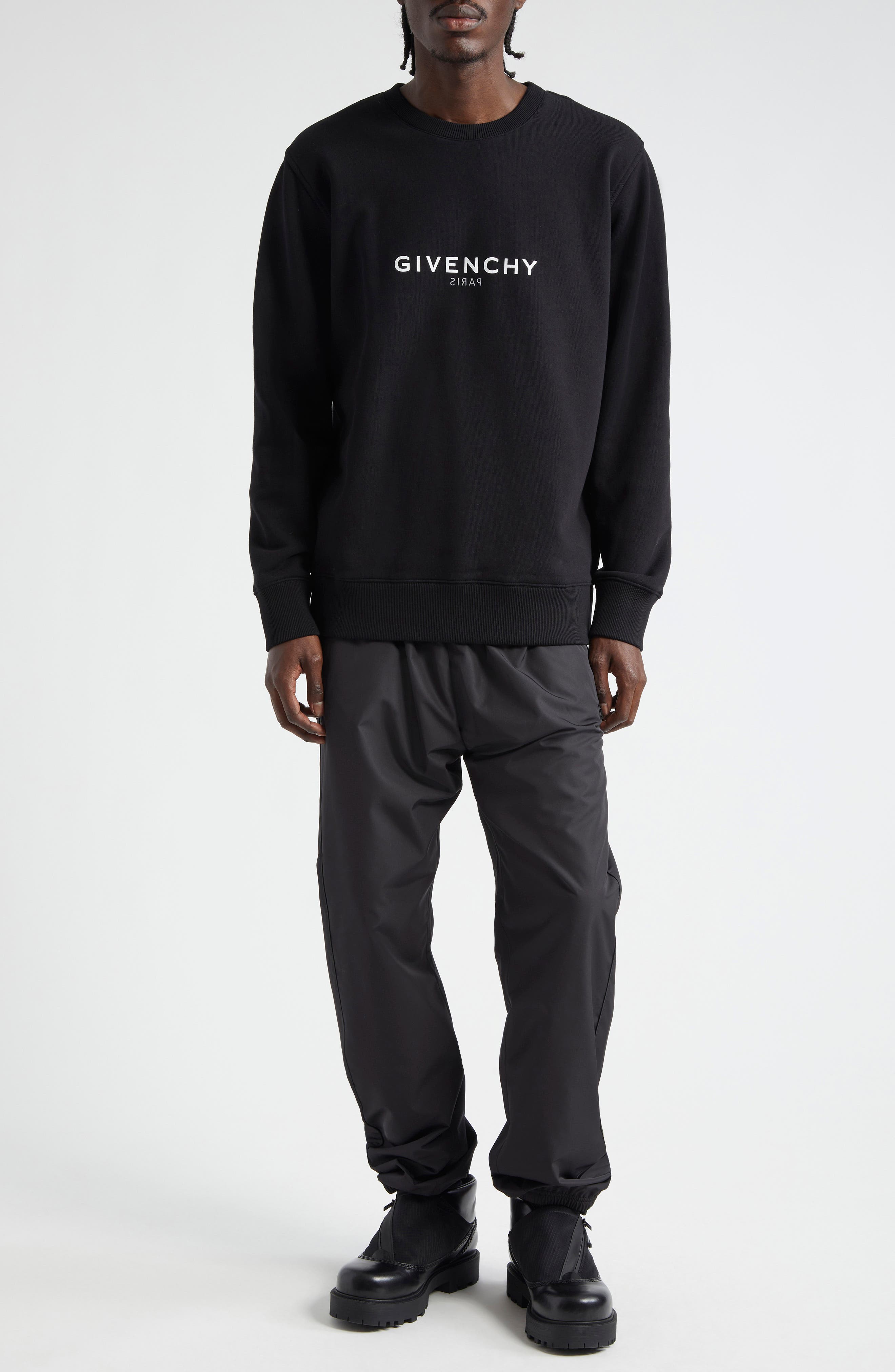 Givenchy Reverse Logo Cotton Crewneck Sweatshirt (Men) | Nordstrom