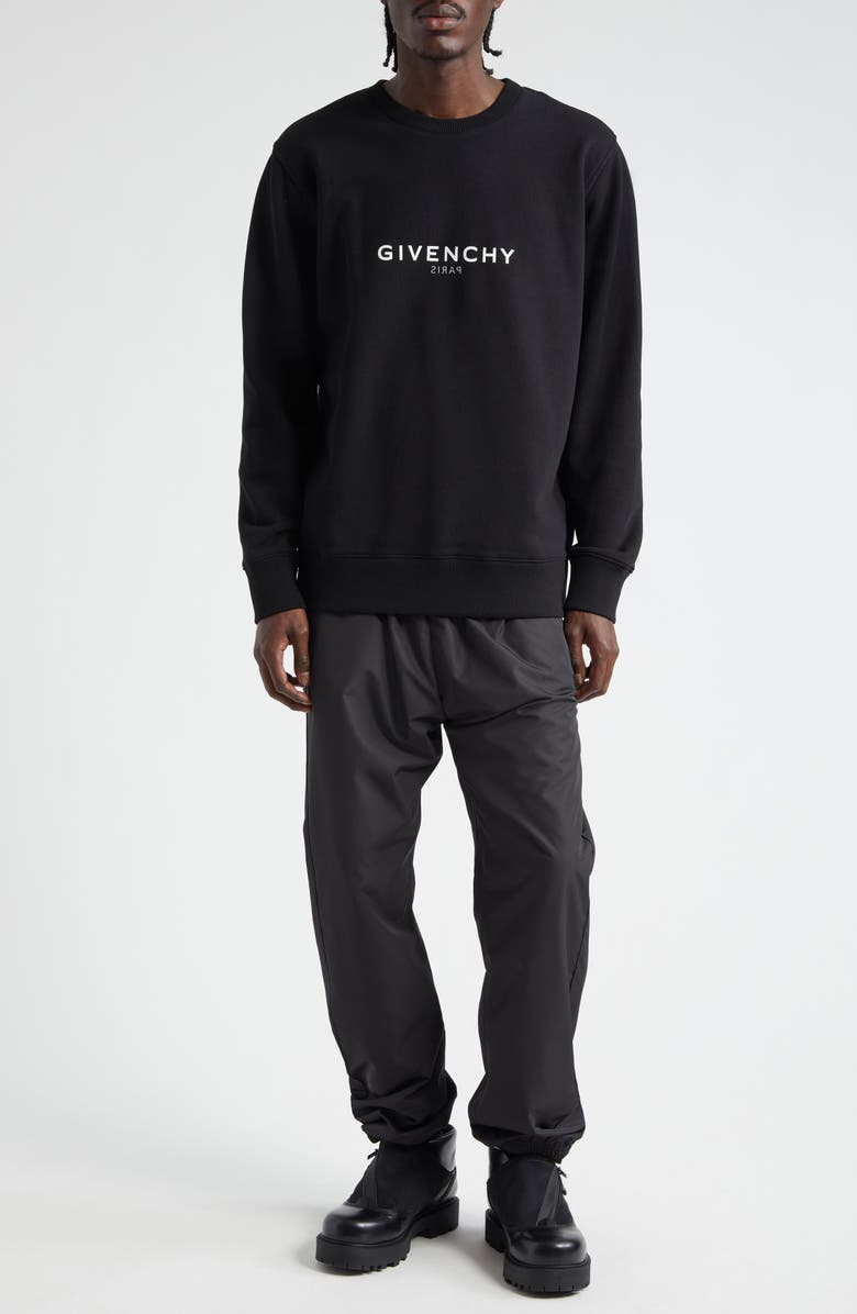Givenchy Reverse Logo Cotton Crewneck Sweatshirt, Alternate, color,