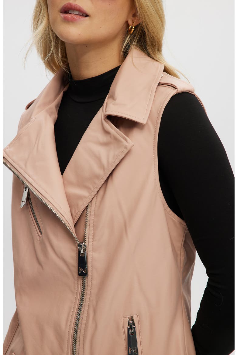Faux Leather Vest, Alternate, color, BALLET SLIPPER