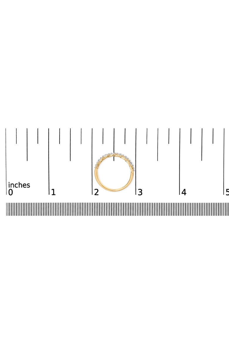 10K Yellow Gold 1/5 Cttw Diamond Cuban Link Ring Band, Alternate, color, Yellow Gold