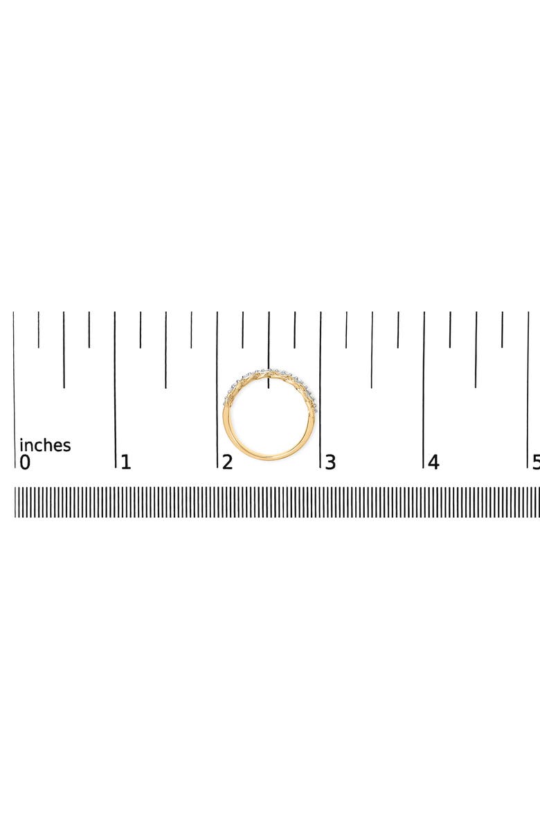 Haus of Brilliance 10K Yellow Gold 1/5 Cttw Diamond Cuban Link Ring Band, Alternate, color, Yellow Gold