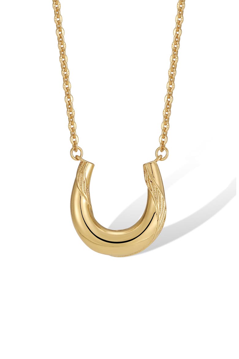 Leaf Necklace, Alternate, color, Gold