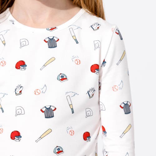 Bellabu Bear Kids Unisex Baseball Set Of 2 Piece Pajamas In Baseball