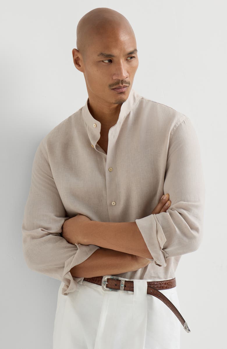 Brunello Cucinelli Linen shirt, Alternate, color, Yuta