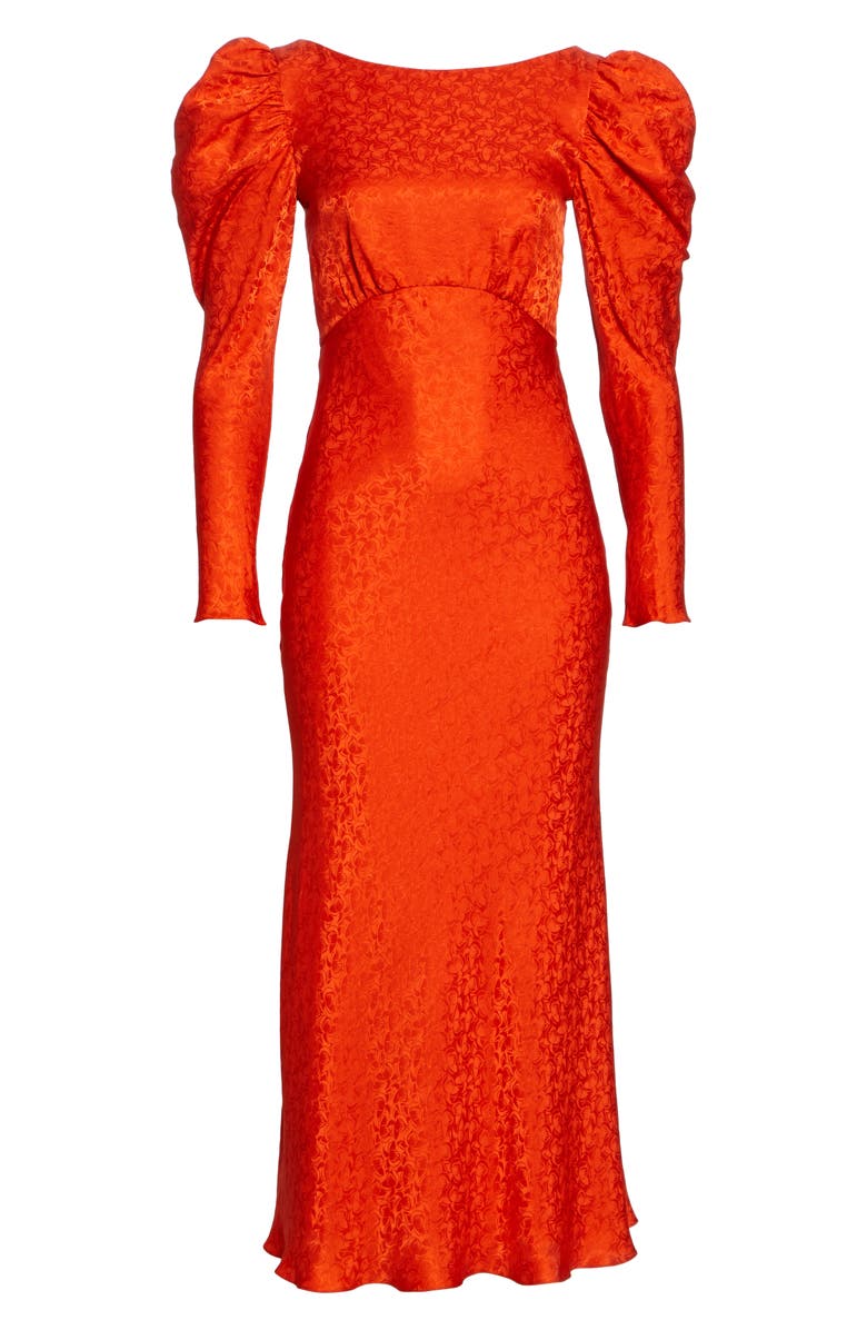 SALONI Alena Silk Midi Dress, Alternate, color, 