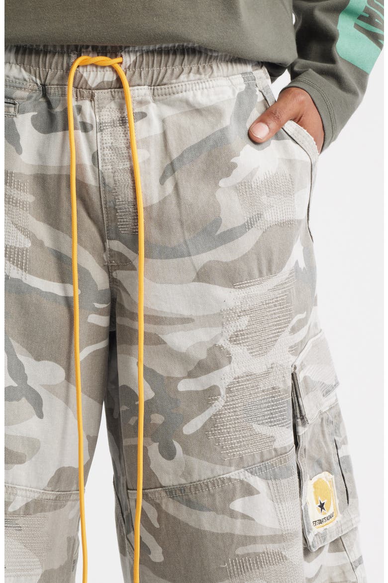 Camo Cargo Shorts, Alternate, color, GREY