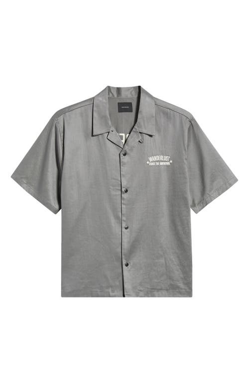 Pacsun Wanderlust Embroidered Graphic Camp Shirt In Multi