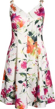 Tahari ASL Floral Print Sundress
