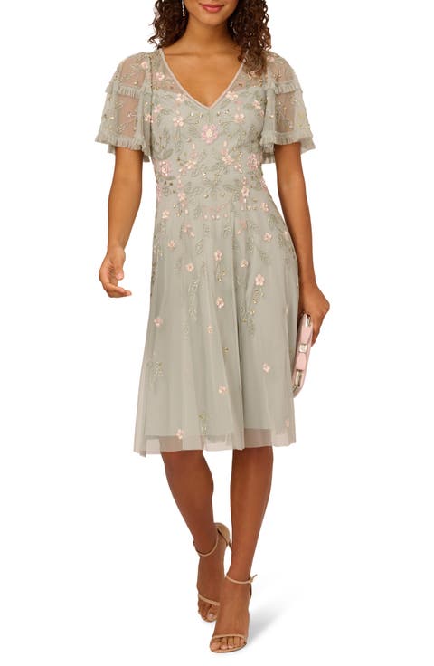 Bead Embellished Cocktail Dress